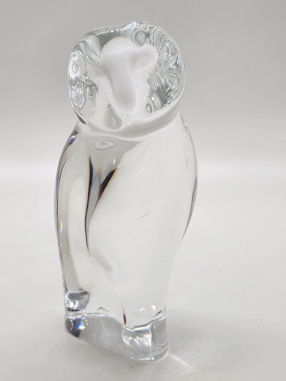 vintage Baccarat clear crystal bunny rabbit figurine. Made in France Midcentury